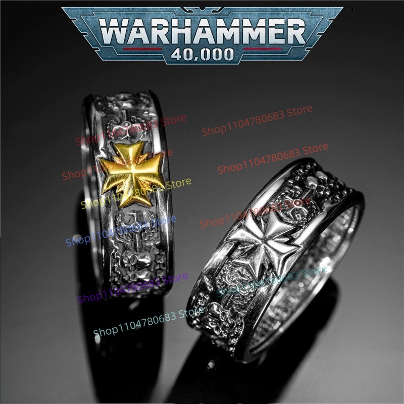 Anime Merchandise For Men - 40K Black Templars Crusader Vows Ring