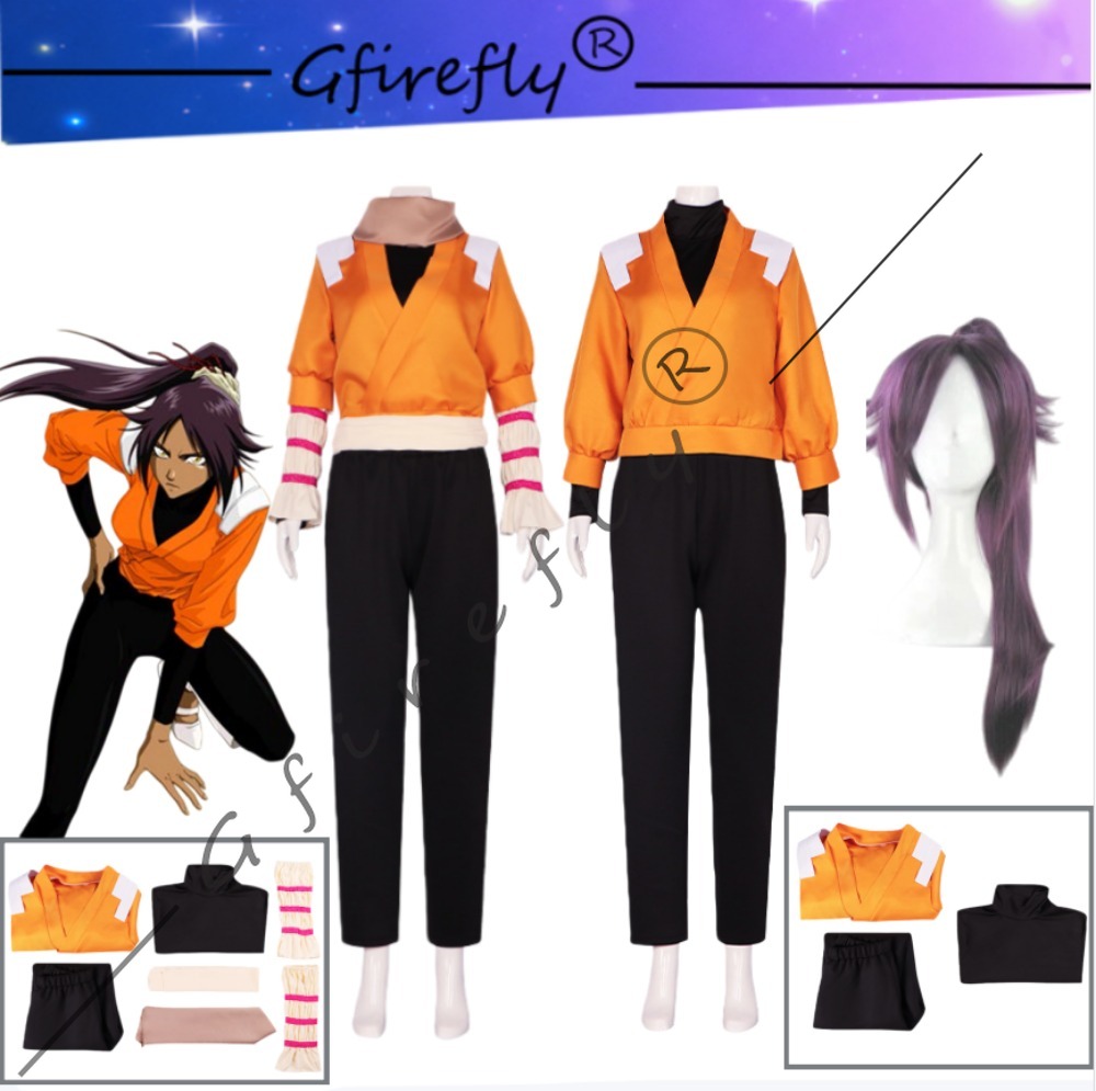 Cosplay Wig Colored - BLEACH Yoruichi Shihouin Cosplay Costume Same