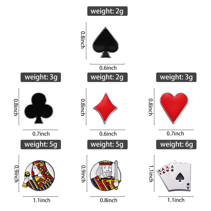 Playing Cards Enamel Pins Cust - Themed Playing Card recension och pris