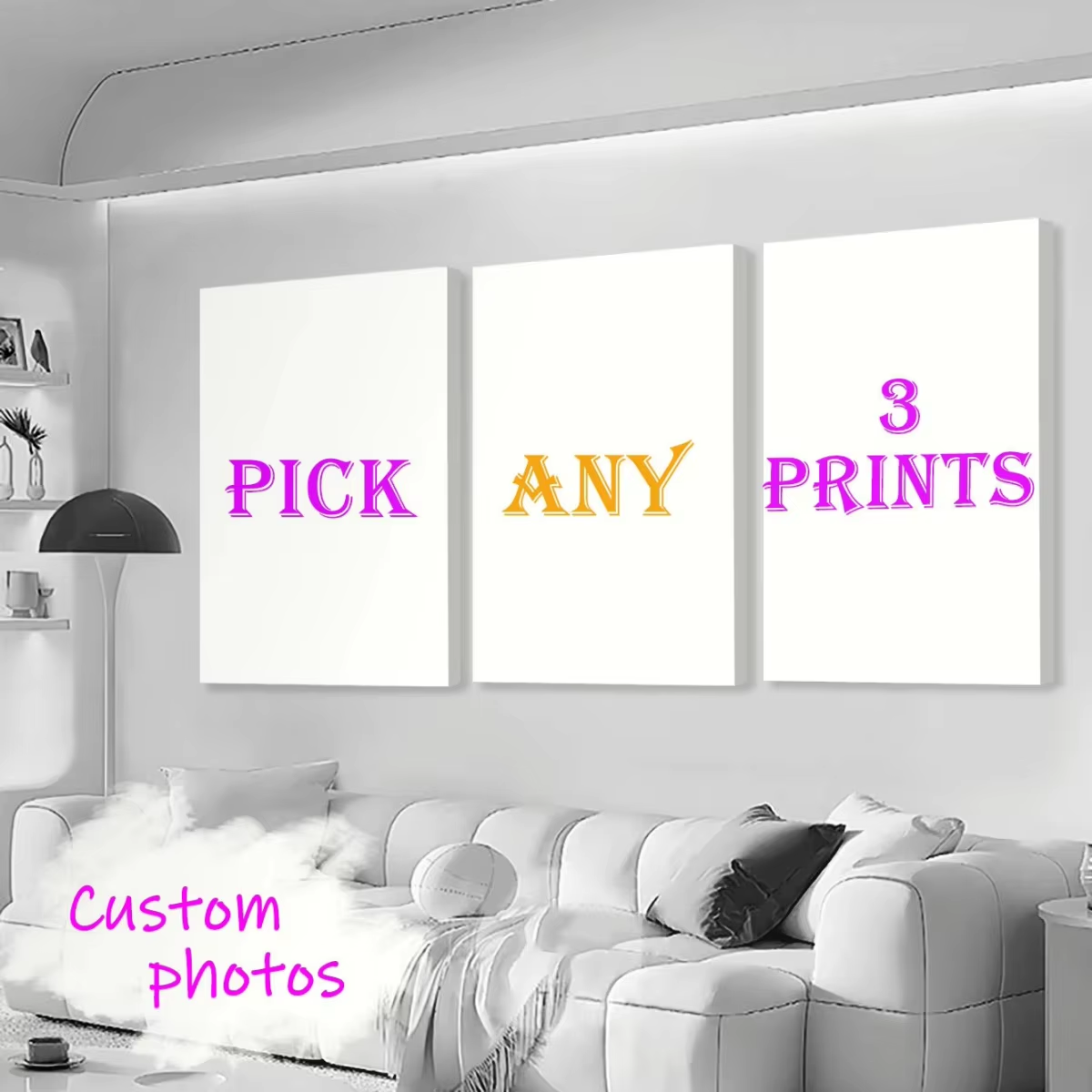 3pcs/set Custom Canvas Printin - Art Print Framed recension och pris