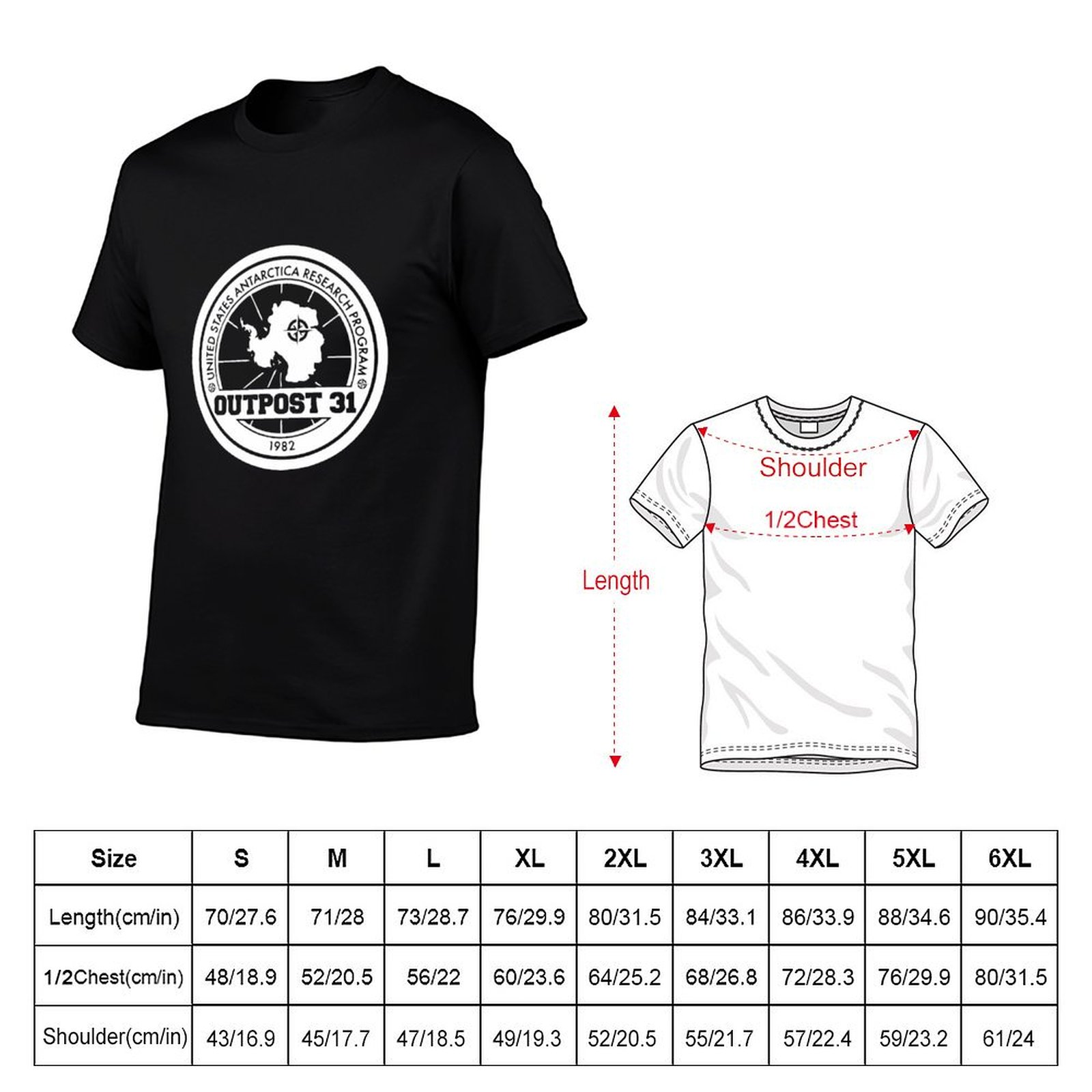 Outpost 31 Logo MERCHANDISE T- - Anime Merchandise For Men recension och pris
