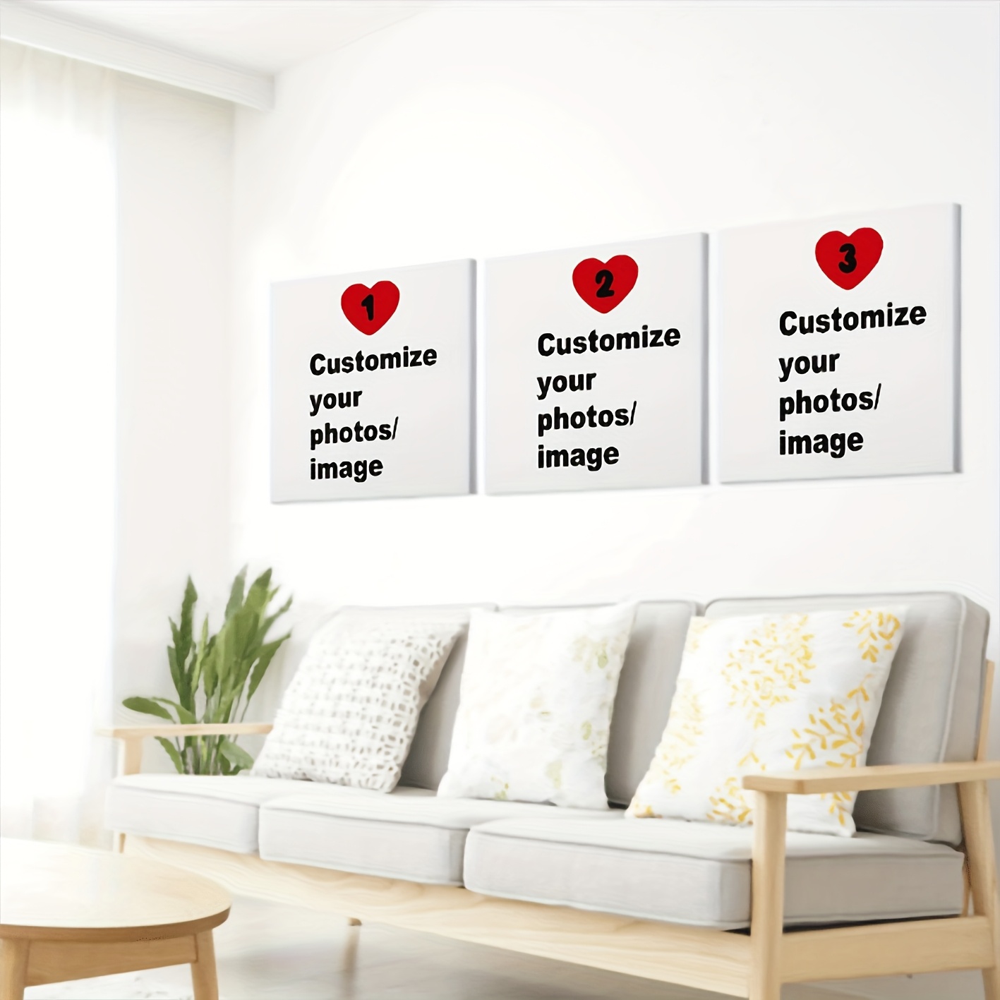 3pcs/set Custom Square Canvas  - Art Print Framed recension och pris