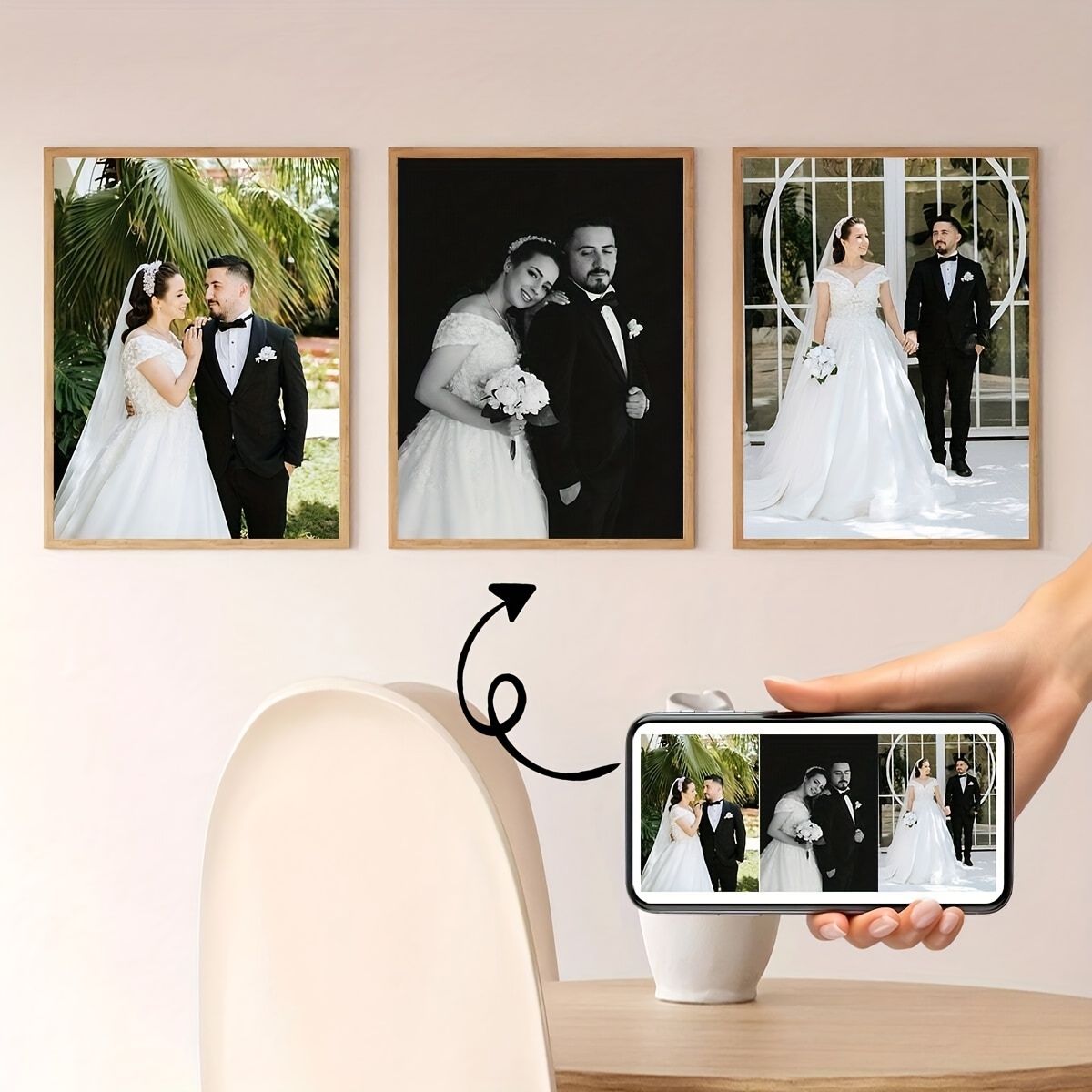 3pcs/set Custom Square Canvas  - Art Print Framed recension och pris