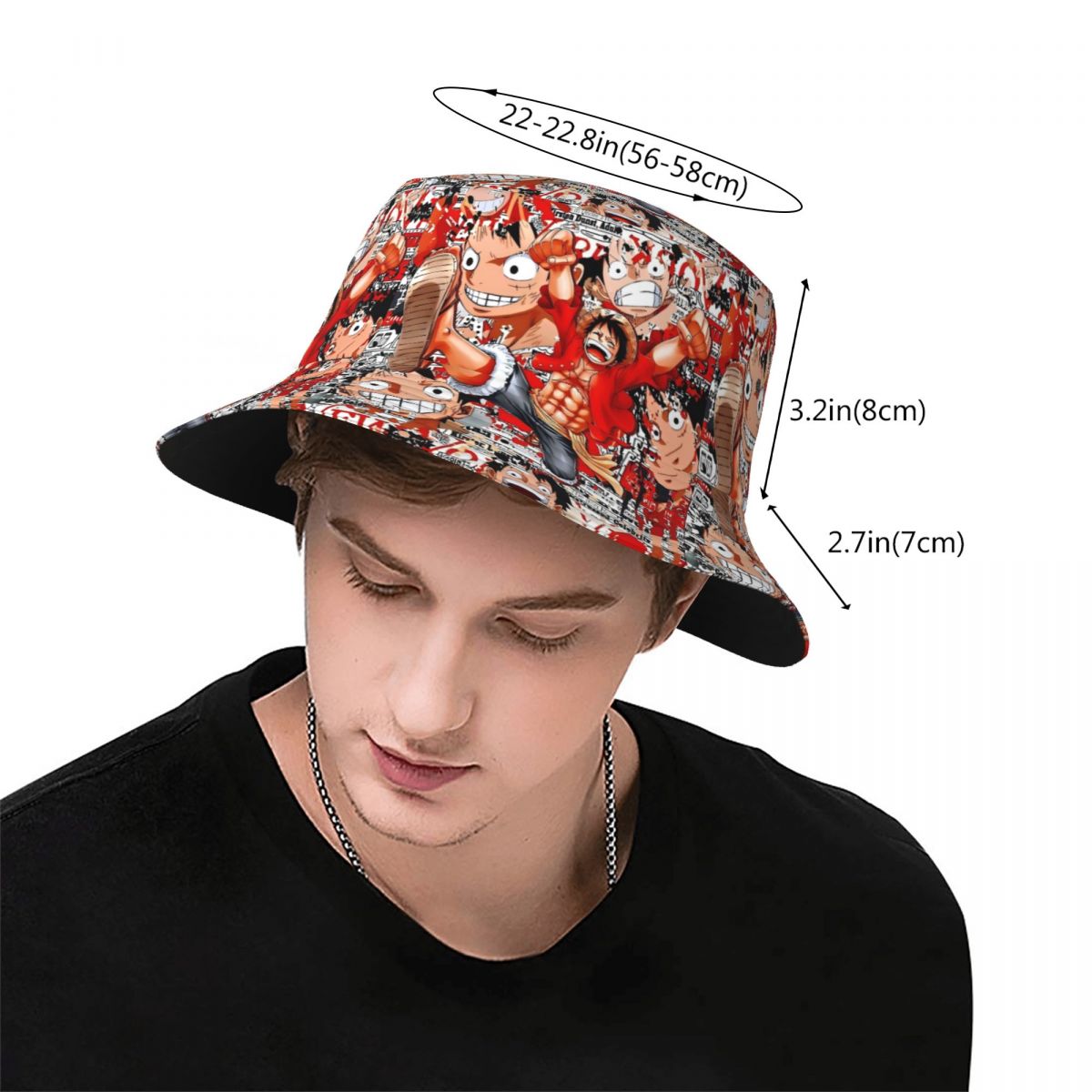Anime One Piece Luffy Bucket H - Anime Merchandise For Men recension och pris