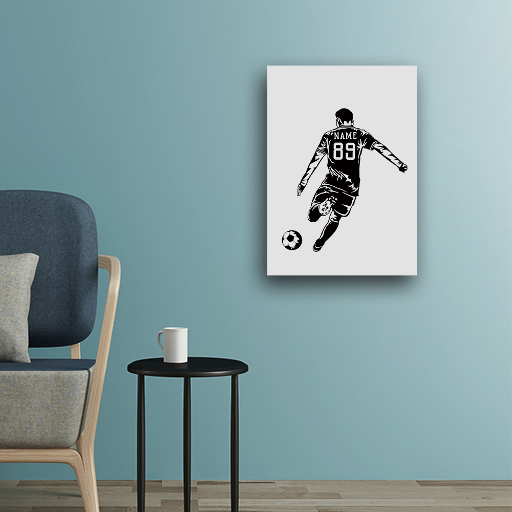 1PC Football Player Customizab - Art Print Framed recension och pris