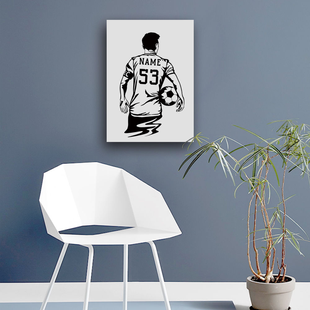 1PC Football Player Customizab - Art Print Framed recension och pris